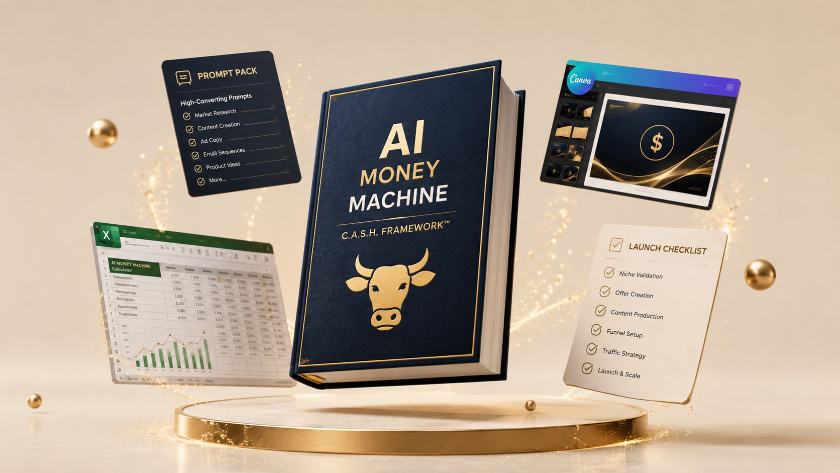 AI Money Machine Bundle — E-book, Prompt Pack, Template, Checklist